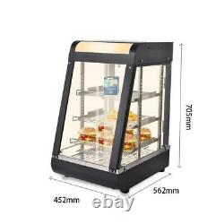 Commercial Food Warmer Court Heat Food pizza Display Warmer Cabinet 15 Glass 3T