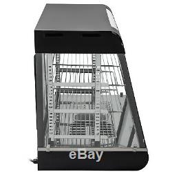 Commercial Food Warmer Court Heat Food pizza Display Warmer Cabinet 15Inch Glass