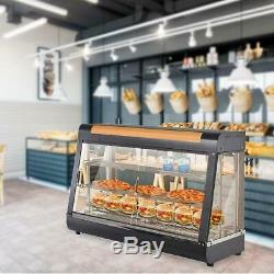 Commercial Food Warmer Court Heat Food pizza Display Warmer Cabinet 35Inch Glass