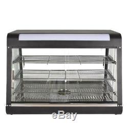Commercial Food Warmer Court Heat Food pizza Display Warmer Cabinet 35Inch Glass