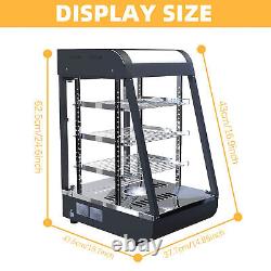 Commercial Food Warmer Display 3-Tier Electric Countertop Pizza Warmer 1500W