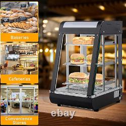 Commercial Food Warmer Display 3-Tier Electric Countertop Pizza Warmer 1500W