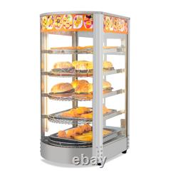 Commercial Food Warmer Display Electric Countertop Pretzel Pizza Warmer 800W