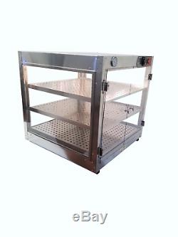 Commercial Food Warmer HeatMax 24x24x24 up to 20Large Pizza Heated Display Case