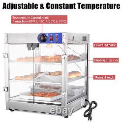 Commercial Food Warmer Pizza Pastry Countertop Display Case 20x20x24 Inch