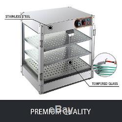 Commercial Food Warmer Pizza Warmer 24 in Pastry Warmer with Magnetic Doors 3 Tier
