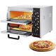 Commercial Pizza Oven Countertop 3KW 14'' Electric Pizza Oven Double Deck Layer