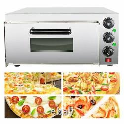 Commercial Pizza Oven Single Deck Electric 110V Cake Toaster Oven, Stainless FDA