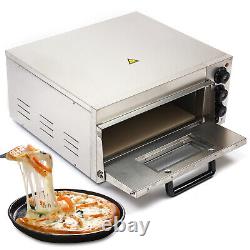 Commercial Single Layer Electric 12-14 Pizza Oven Stainless Steel Durable 2Kw
