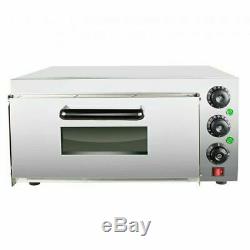 Commercial Single Pizza Oven Electric Countertop Cake Baking Machine 2000W Steel