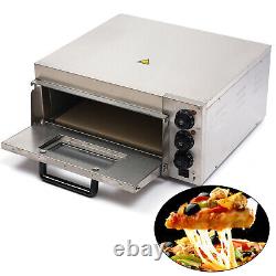 Commercial Stainless Steel Pizza Oven Electric Pizza Oven for 12-14 Pizza 1.5kw
