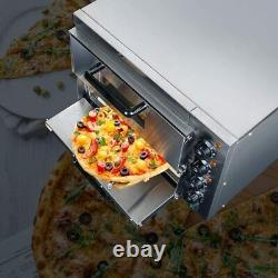 Commercial Use Dual Decks Electric Pizza Ovens Pizza Bread Making Machines 3000W