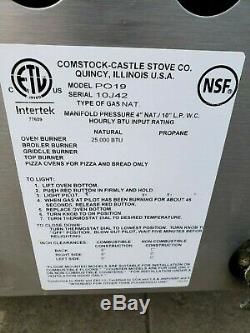 Comstock Castle PO19 Pizza Oven Counter Top Gas with Two 19 Hearth Decks #1682