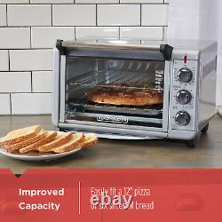 Convection Oven Toaster Countertop 6-Slices 12 Pizza Stainless Steel 3 Rack