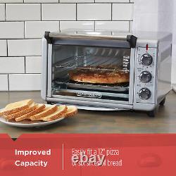 Convection Oven Toaster Countertop 6-Slices 12 Pizza Stainless Steel 3 Rack