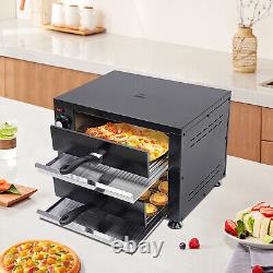 Countertop Pizza Oven 2-Layers Electric Indoor Pizza Oven Pizza Cooker Home