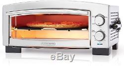 Countertop Pizza Oven Fast 5 Minute Cooking Toaster Ovens Stainless Steel Silver