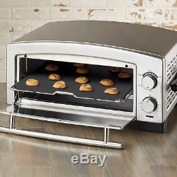 Countertop Pizza Oven Fast 5 Minute Cooking Toaster Ovens Stainless Steel Silver