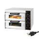 Double Deck 3000W Electric Pizza Toaster Ovens Stainless Steel Countertop Bake
