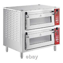Double Deck Countertop Pizza / Bakery Oven with Two 18 Chambers 3200W, 240V