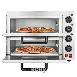 Double Pizza Oven Electric Pizza Maker Separately Controlled Thermostats
