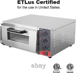 ETL Listed Countertop Electric Indoor Commercial Pizza Oven with Pizza Stone and