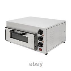 Electric 1.5kw Pizza Oven Stainless Steel Ceramic Stone Fire Stone Oven 1 Layer