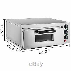 Electric 2000W Pizza Oven Single Deck Restaurant Countertop Commercial