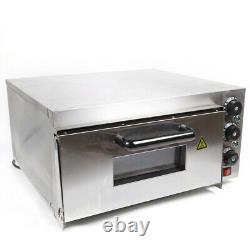 Electric 2kw Pizza Oven Double Deck Commercial Stainless Steel Pizza Toaster NEW