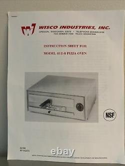 Electric Commercial Grade Pizza Oven by Wisco Industries Model 412-8 (NEW)