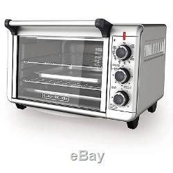 Electric Convection Oven Pizza Toaster Countertop Stainless Steel Black & Decker