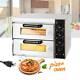 Electric Countertop Pizza Oven Double Deck Commercial Toaster Bake Broiler 110V