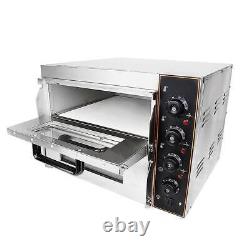 Electric Countertop Pizza Oven Double Deck Commercial Toaster Bake Broiler 110V