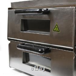 Electric Pizza Oven 3000W Double Deck Countertop Bake Oven For Bakery Restaurant
