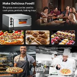 Electric Pizza Oven Countertop 14'' Stainless Steel Pizza Oven Single Layer