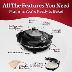 Electric Pizza Oven Portable 12 In Pizza Oven Countertop Stone Baked Pizza Maker