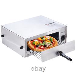 Electric Pizza Oven Stainless Steel Counter Top Snack Pan Oven Bake Portable