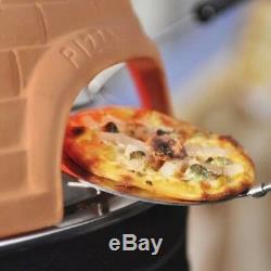 Electric Pizza Oven Terracotta Clay Metal Dual Heating Brick Indoor Countertop