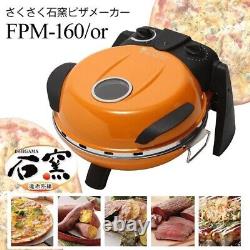 FUKAI ISHIGAMA Pizza Oven FPM-160 12 Orange AC100V Ceramic Plate Timer Japan