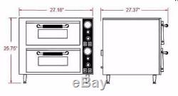 Fma Omcan 39580 PE-CN-3200-D Commercial Double Chamber Countertop 18 Pizza Oven