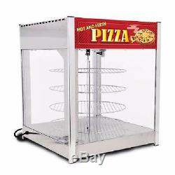 Fma Omcan 41468 DW-CN-0457SS Counter Top Rotating Pizza Food Warmer Display Case