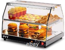 Food Warmer Commercial Pizza Warmer Countertop with LED Lighting Display Warmer