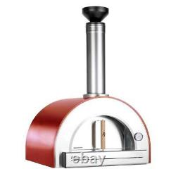 Forno Venetzia Pronto 200 33-Inch Countertop Outdoor Wood-Fired Pizza Oven Red