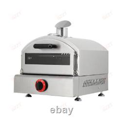 Gas Pizza Oven 1 Deck LPG Pizza Baker Stainless Steel Countertop Oven 0-350