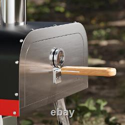 H&ZT 13 Outdoor Pizza Oven Wood Fired & Gas Pizza Maker for Outdoor Cooking