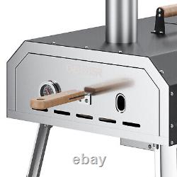 H&ZT Outdoor Pizza Oven 16 Gas Rotatable Pizza Ovens Countertop Pizza Maker