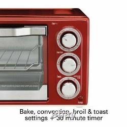 Hamilton Beach 6 Slice Toaster Over Countertop Oven Toast Pizza/Bake/Warm/Broil