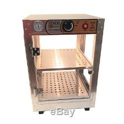 Heatmax Commercial Food Warmer Pizza Pastry Hot Display Case Water Tray 14x14x20