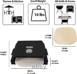 JAK BBQ Pizza Oven Set J 20 Black Pizza Oven Kit with Stone Pizza Oven Stainless
