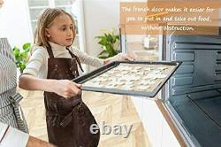 LUBY Large Toaster Oven Countertop, French Door Designed, 18 Slices, 14'' pizza